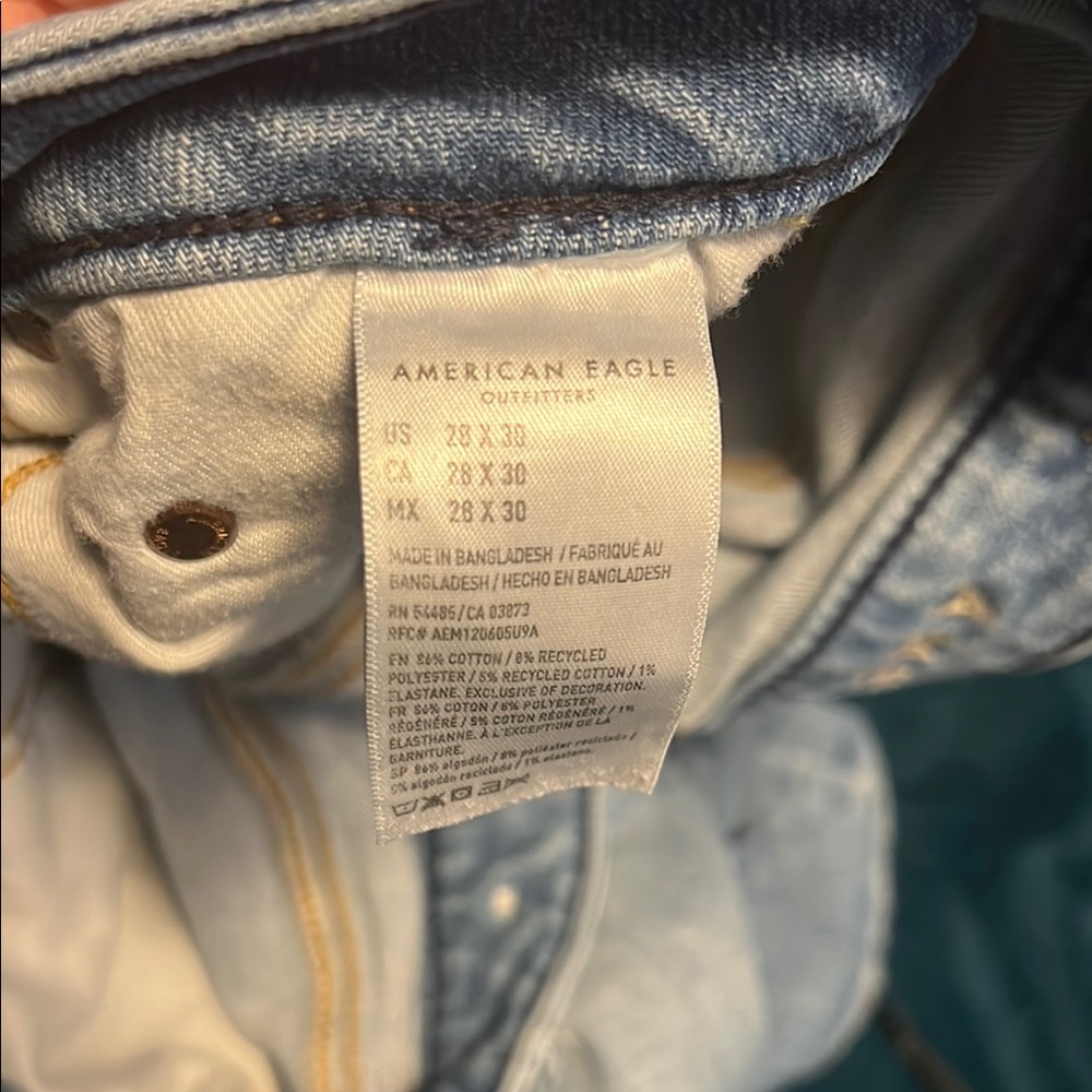 American Eagle Outfitters Original Straight Leg Jeans size 28 X 30 - Picture 11 of 14